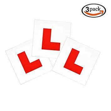 Red L Logo - Fully Magnetic Red L Plates 3 Pack, GoFriend Upgraded Learner Plates ...