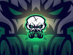Coolest Gaming Logo - Skull Mask eSports Logo. mascot logos. Esports logo, Logo design