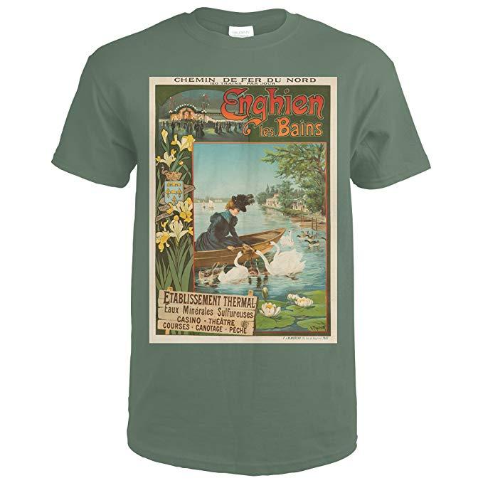 French Apparel Company Alligator Logo - Amazon.com: Enghien - les - Bains (green) Vintage Poster (artist ...