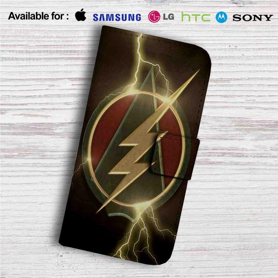 Click This Arrow Logo - The Flash and Arrow Logo Custom Leather Wallet iPhone Samsung Galaxy ...