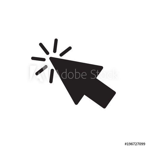 Click This Arrow Logo - arrow click filled vector icon. Modern simple isolated sign. Pixel ...