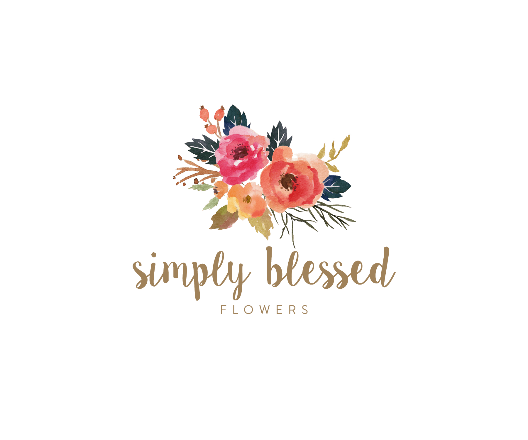 Ball Flower Logo - Gmail Logo Simply Blessed Flowers, TX 75035 Florist