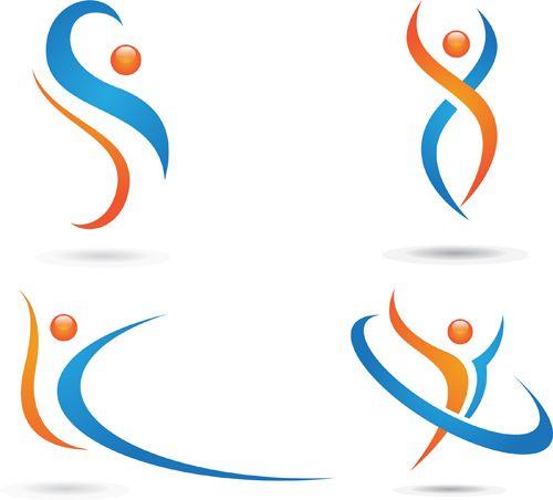 Abstract People Logo - Abstract people logos vector material 01 free download