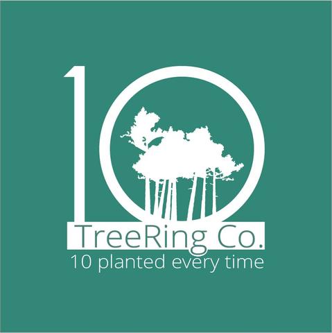 10 Tree Logo - Ten TreeRing wood ring Trees planted