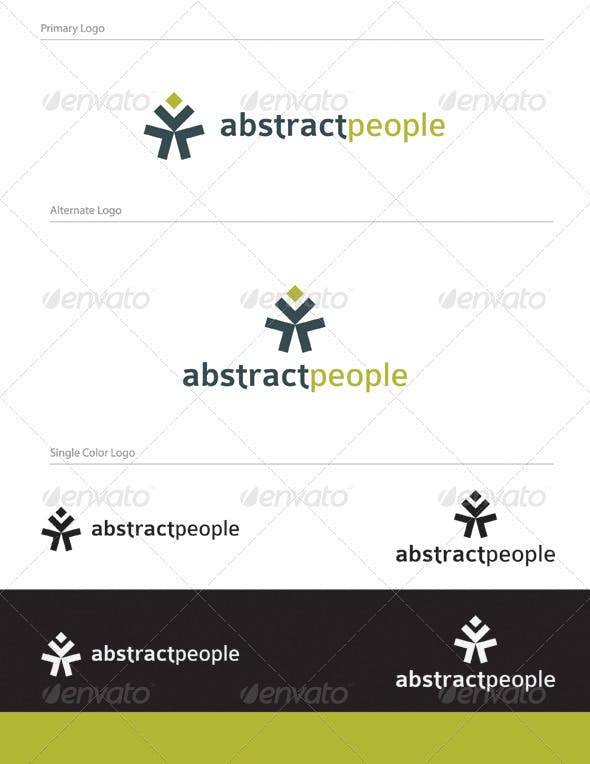 Abstract People Logo - Abstract People Logo Design - ABS-019 by equipo3 | GraphicRiver