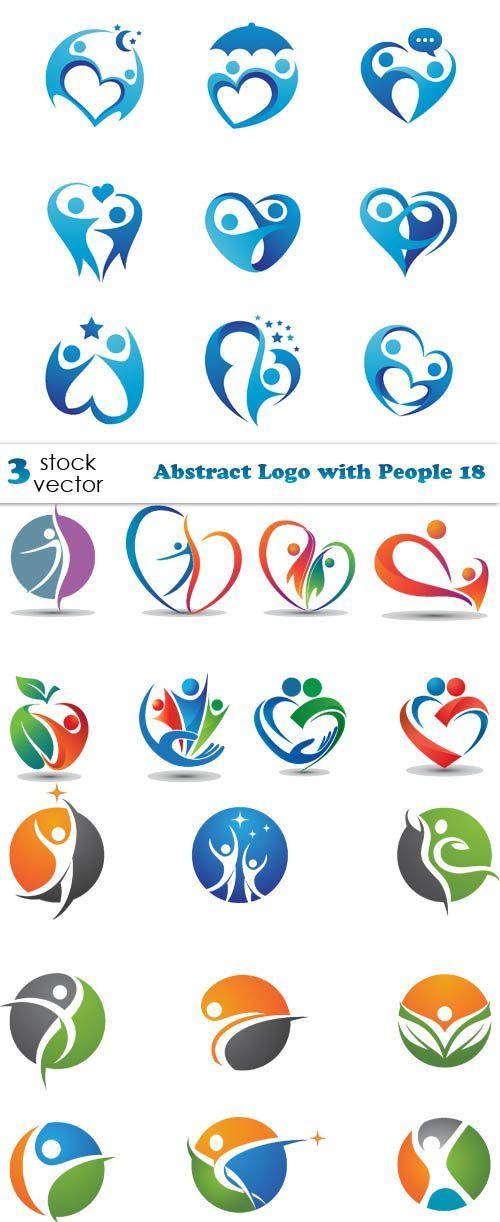 Abstract People Logo - Vectors Logo with People 18. Logos, People and Logo ideas