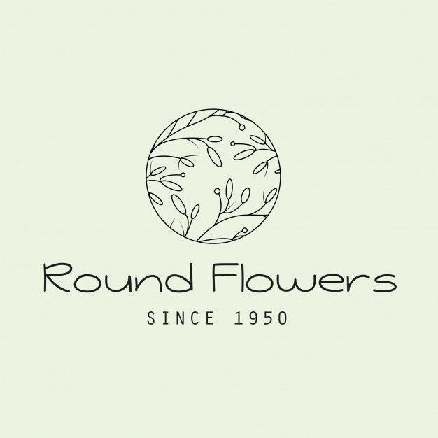 Ball Flower Logo - Feminine circle flower logo Vector