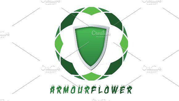Ball Flower Logo - Armour Flower Logo Template Logo Templates Creative Market