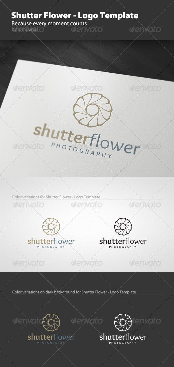 Ball Flower Logo - Shutter Flower Templates