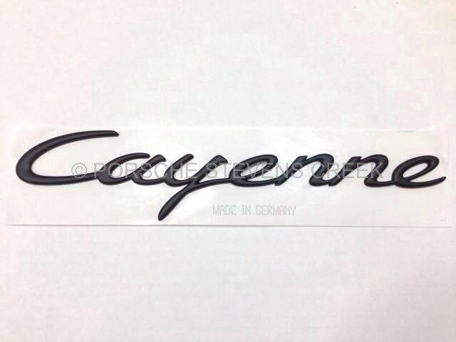 Insignia Logo - Porsche Cayenne Emblem Insignia Logo Script OEM Black 9555592370003C ...