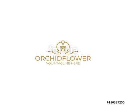 Orchid Flower Logo - Orchid Flower Logo Template. Phalaenopsis Vector Design. Flower