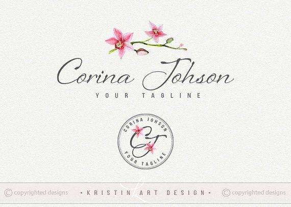 Orchid Flower Logo - Orchid flower logo Watercolor logo Photography