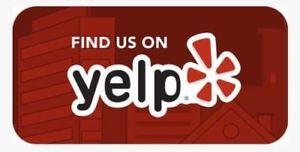 Find Us On Yelp Logo - YELP LOGO STICKER DECAL 6