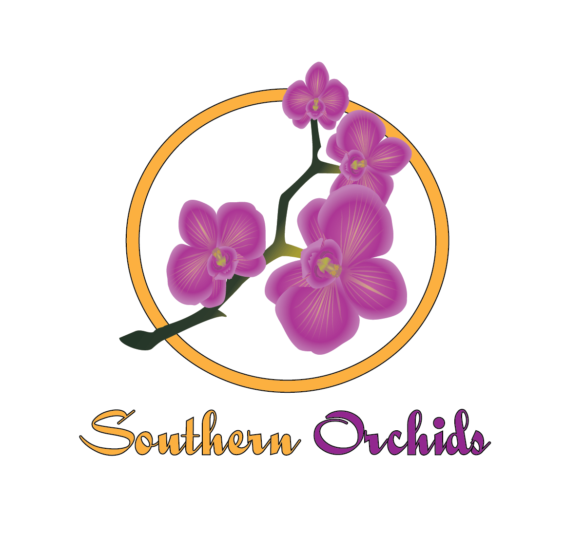 Orchid Flower Logo - Boutique Logo Design for Southern Orchids by Kushal Powale | Design ...