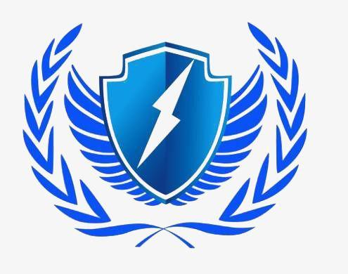 Blue Lightning Logo - Blue Lightning Shield, Lightning Clipart, Shield Clipart, Monochrome ...