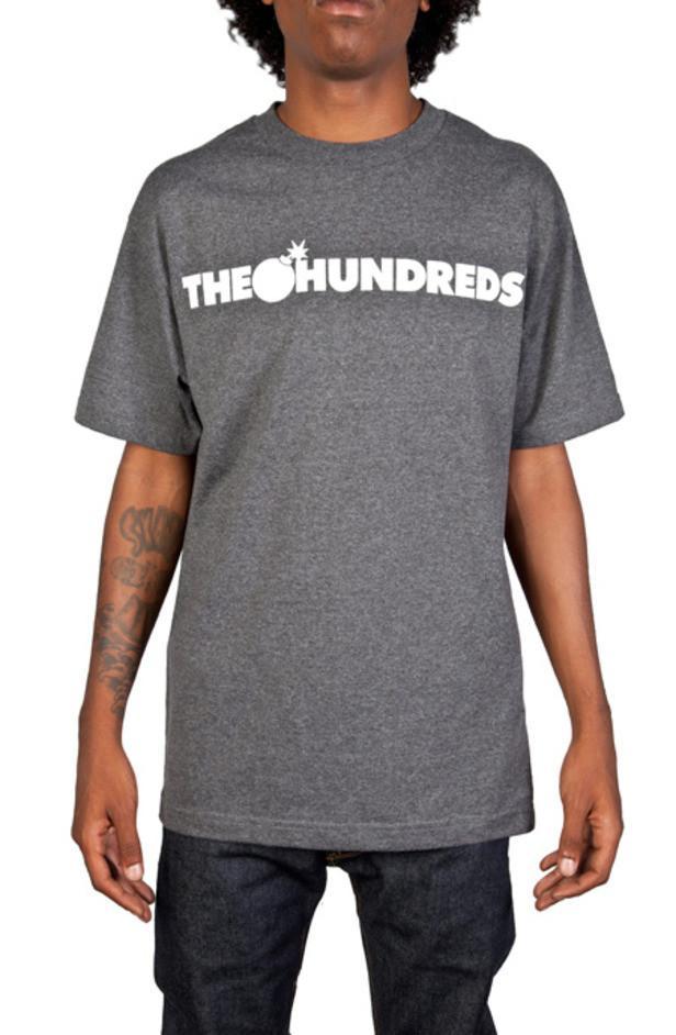 Famous Rock Logo - The Hundreds Forever Bar Charcoal Heather Logo T Shirt 1