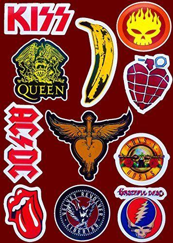 Famous Rock Logo - Vooseyhome Famous Rock Metalica Music Band Logo Sticker