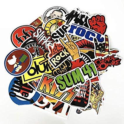 Famous Rock Logo - Buy GADGETS WRAP TD ZW 52pcs/lot Classic Famous Rock Band Music ...