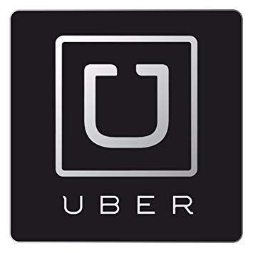 Uber Large Logo - LARGE UBER CAR MAGNETS ~ 8 x 8 inches White Vehicle Magnet signs. 2 ...