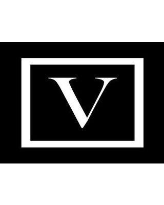 Three Letter V Logo - Spectacular Deals on Charlton Home Rhoton Black Area Rug CHRH6027