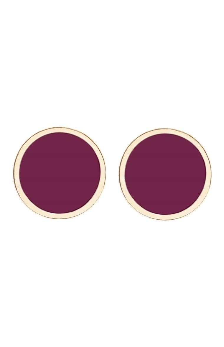 Burgundy Circle Logo - Burgundy Circle Stud Earrings. primark. Primark, Stud Earrings