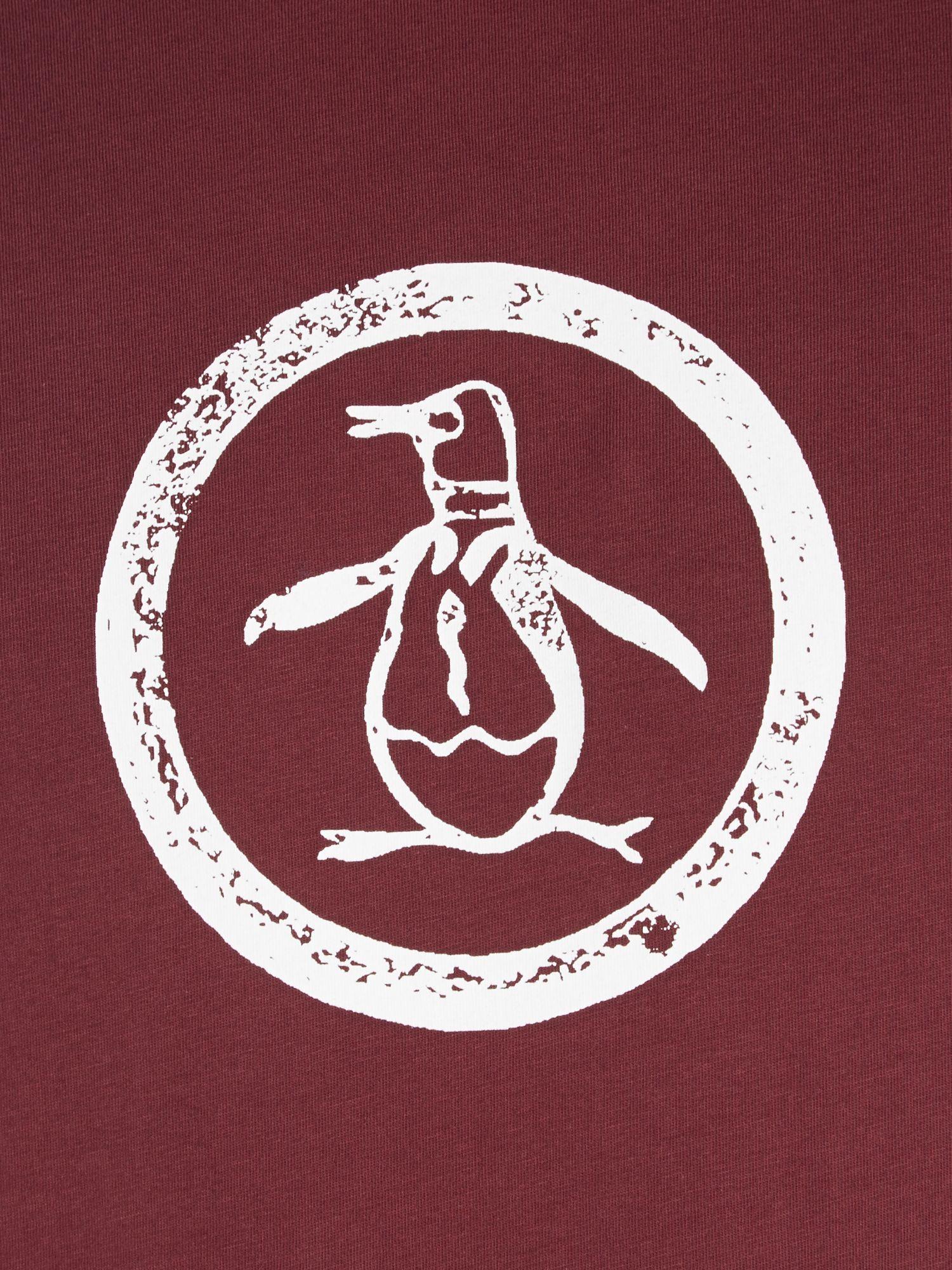 Burgundy Circle Logo - Original Penguin Circle Logo Print T Shirt in Purple for Men