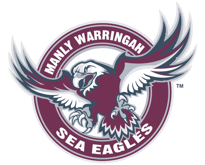 Burgundy Circle Logo - Manly-Warringah Sea Eagles Primary Logo (1998) - A burgundy eagle ...