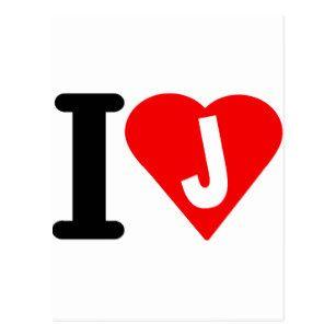 J Loves J Logo - Letter J Name Cards