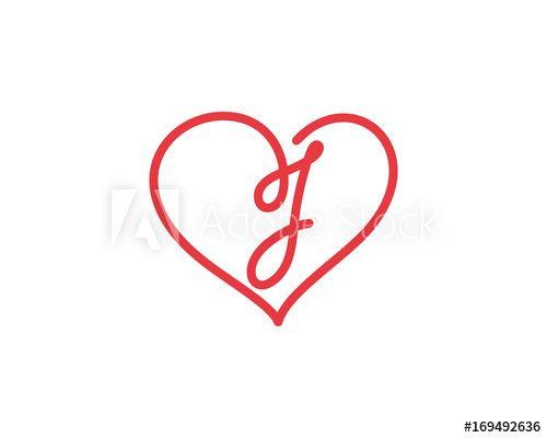 J Loves J Logo - Letter J and heart logo 1 - Buy this stock vector and explore ...