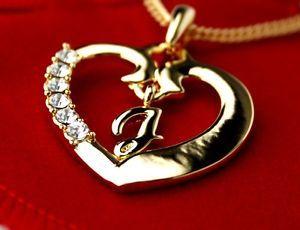 J Loves J Logo - Name Necklace Letter-J-Initial Heart Love Pendant 18k Gold Plated ...