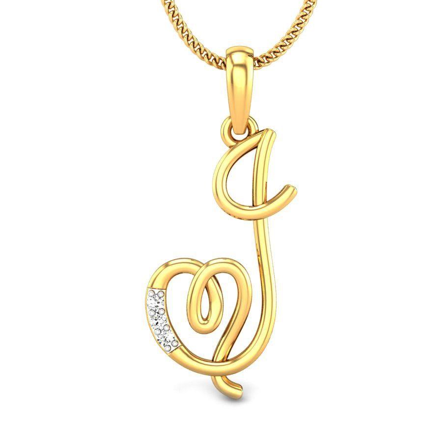 J Loves J Logo - J Love Diamond Pendant Online Jewellery Shopping India. Yellow Gold