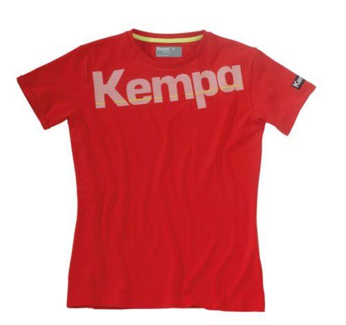 Red L Logo - Kempa Womens Ladies Core Cotton Logo Round Neck T-shirt Sports Top ...