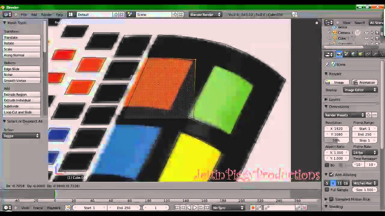 Windows 98 Logo - Windows 98 Logo - Blender - YouTube