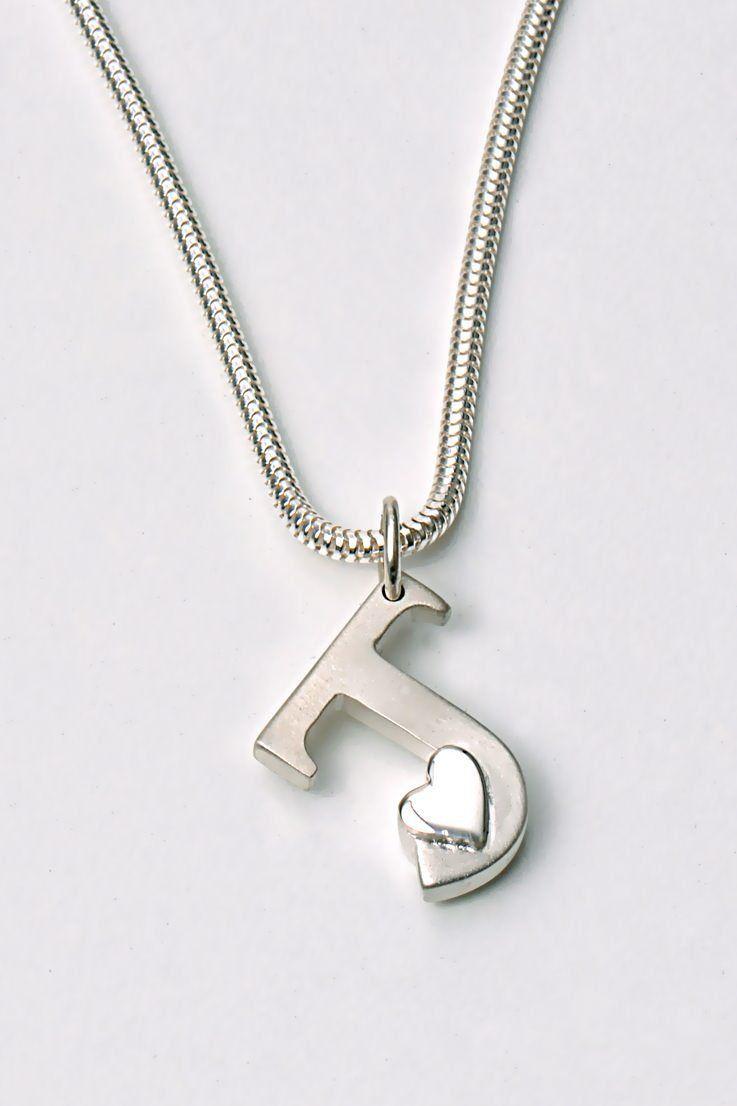 J Loves J Logo - Love letter pendant J large – Unforgettable Jewellery