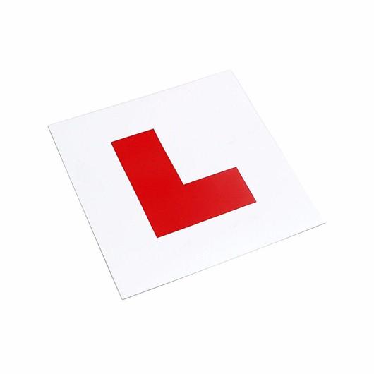 Red L Logo - 2 x Red 'L' Learner Magnetic Plate, Car Accessory Learner Red Plate ...