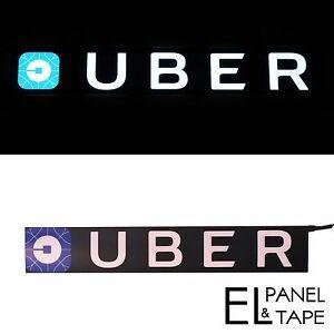 Uber Large Logo - Large Glowing Uber* Logo - Legal Windscreen Sign - Sticky Front ...