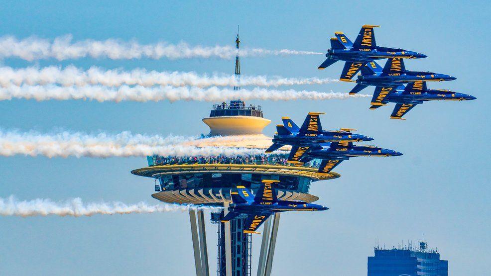 Blue Angels 2018 Logo - Photos: Blue Angels put on a dazzling show over Seattle for Seafair ...