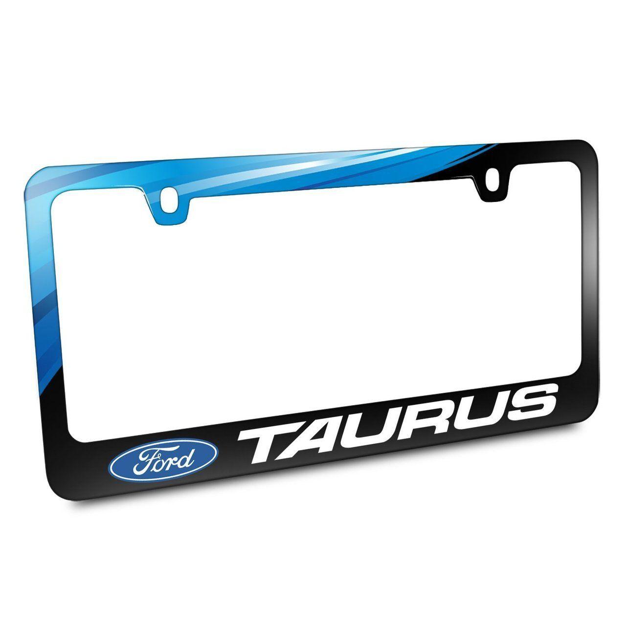 Taurus Car Logo - Ford Logo Taurus Black Metal Graphic License Plate Frame