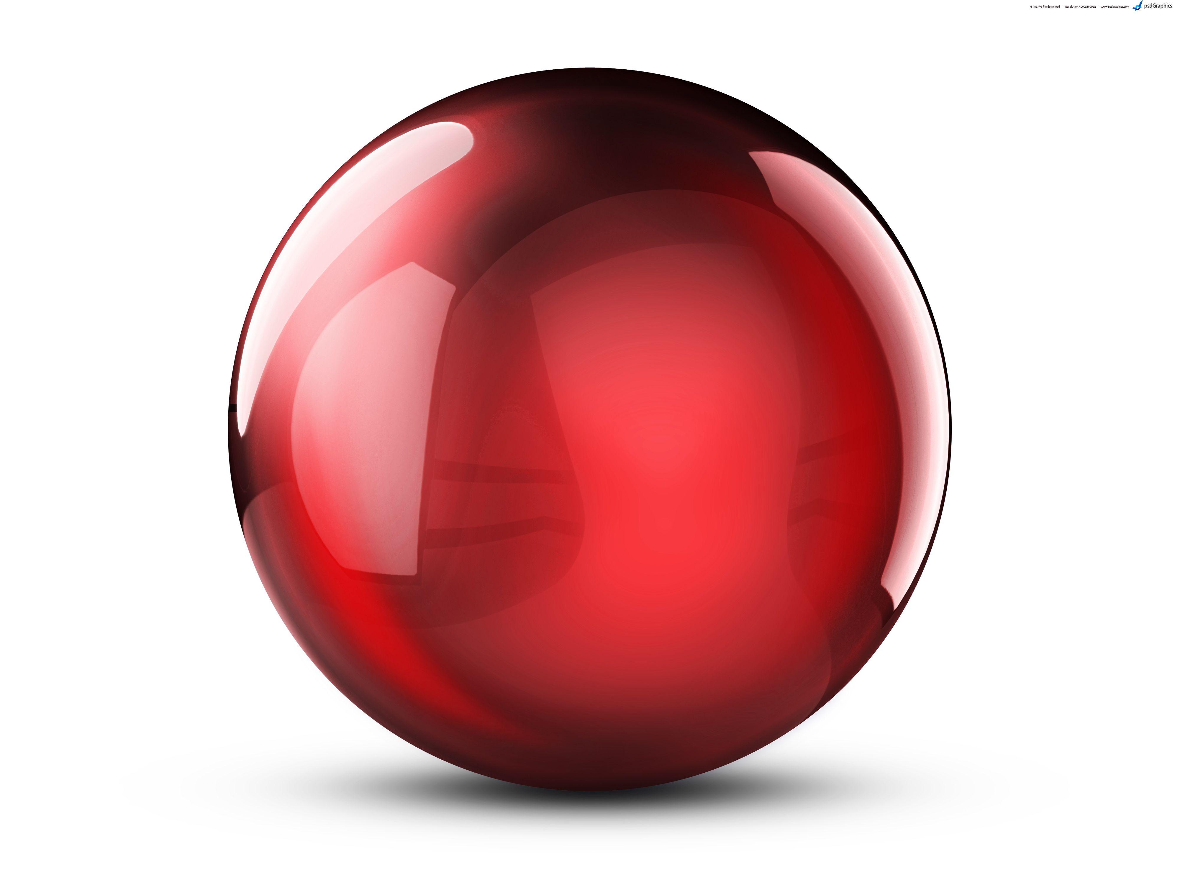 Red Sphere Logo - Colorful 3D crystal balls