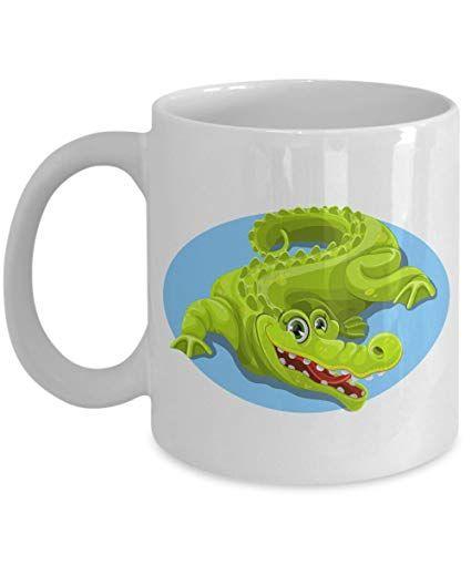 Smiling Alligator Logo - Smiling Alligator Coffee Mug, White, 11 oz
