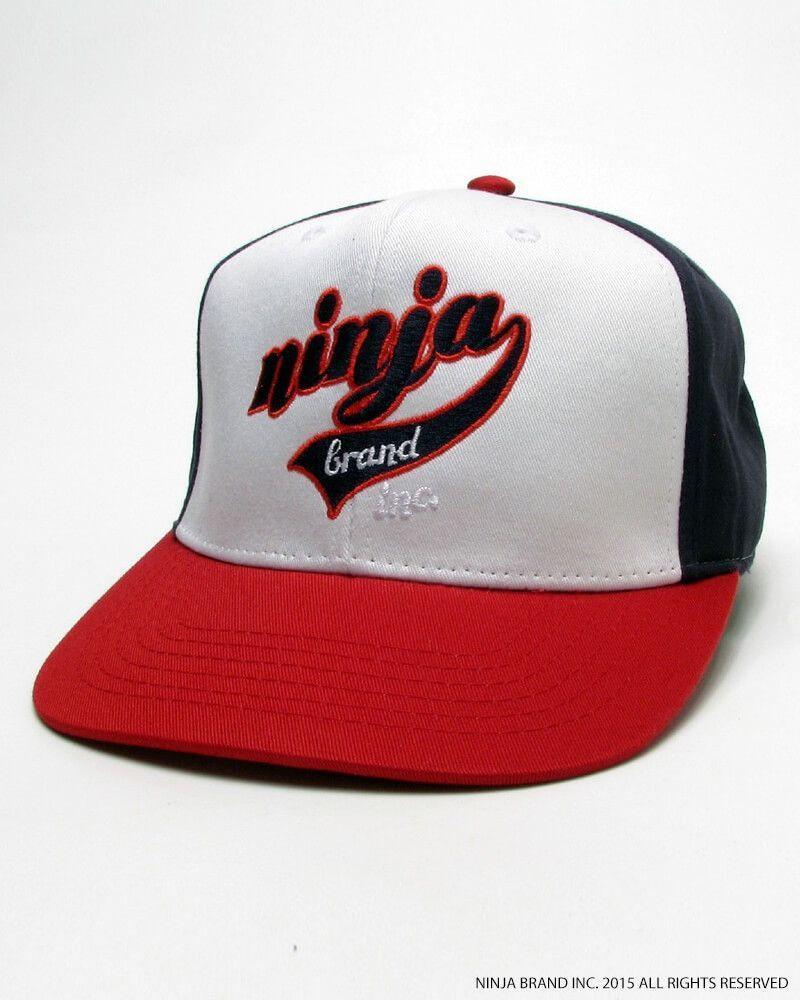 Red NBI Logo - NBI Cotton High Crown Snapback Hat - Thin-Structured – Ninja Brand Inc