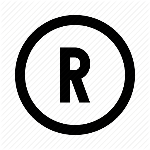 Circle R Trademark Logo - R, registered, sign, trademark icon
