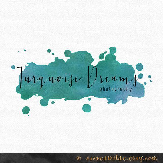 Blue Paint Splatter Logo - Paint Splatter Logo Design Turquoise Logo by SacredWilde on Etsy ...