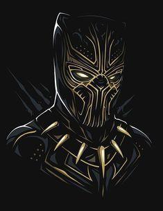 Gold and Black Panther Logo - Black Panther Jaguar, T'Challa. Captain. Black panther