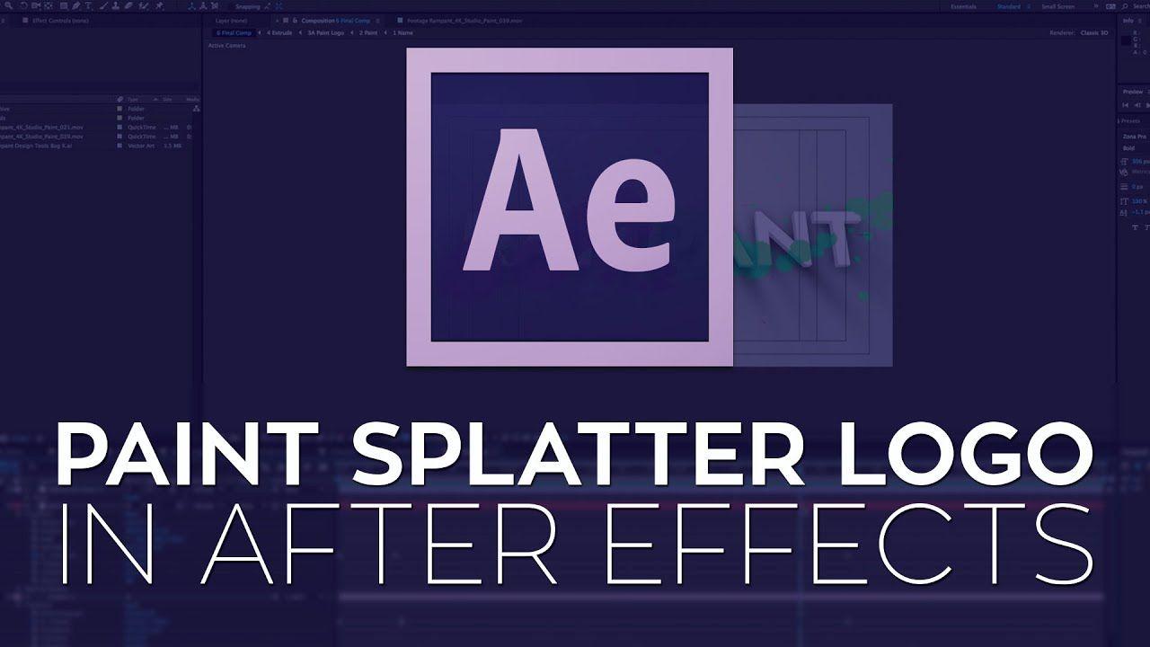Blue Paint Splatter Logo - How to Create a Paint Splatter Logo in After Effects - YouTube