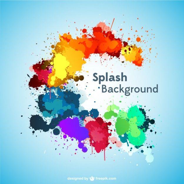 Blue Paint Splatter Logo - Paint splashes background Vector | Free Download