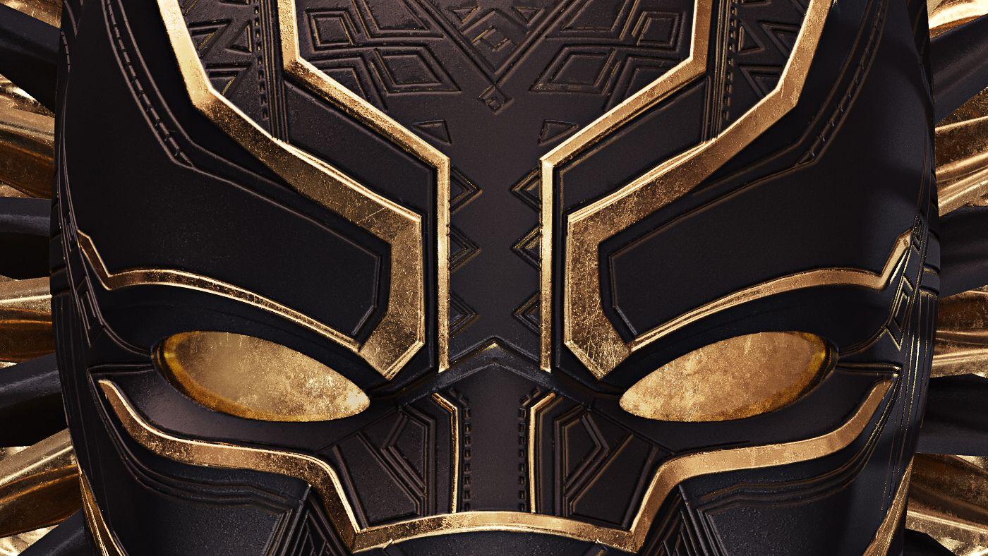 Gold and Black Panther Logo - Black Panther