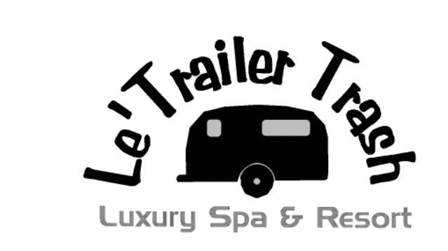 White Trash Logo - Le Trailer Trash Spa and resort logo at