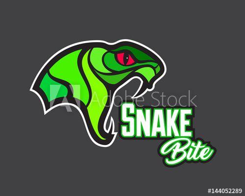 Snake Sports Logo - Vector snake head sports logo illustration. Mascot, T-shirt, sticker ...