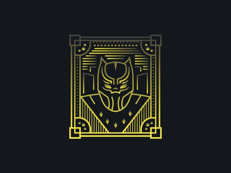 Gold and Black Panther Logo - Black Panther by Matt Shearsmith | Dribbble | Dribbble
